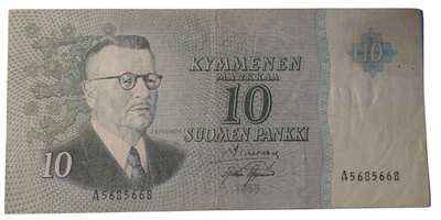 10 Markkaa 1963 ilman Litt A5685668