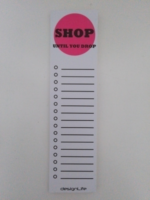Shop until you drop muistilappulehtiö