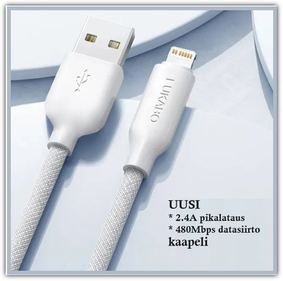 USB A - Lightning iPhone/iPad data/latauskaapeli /1m #29241