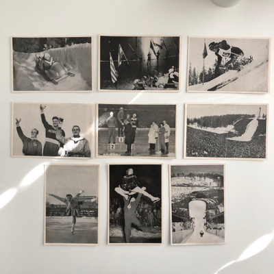 Oslo 1952 Olympialaisten keräilykuvia ( 9kpl )