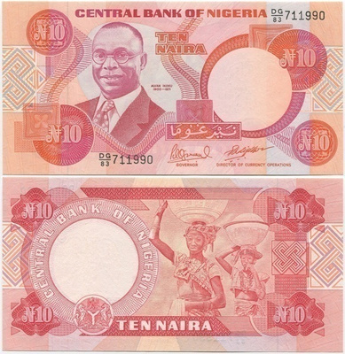 Nigeria 10 Naira 1984 (P-25e) UNC