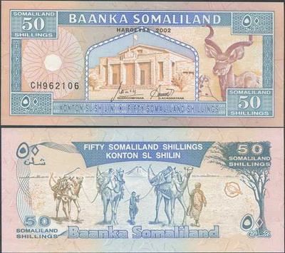 Somaliland 50 Shillings 2002 (P-7d) UNC