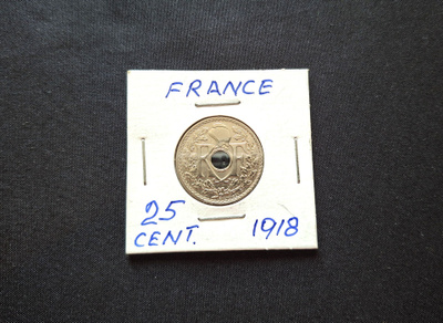 Ranska 25Cents 1918 Unc