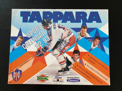 Tappara seinäkalenteri kaudelta 1992-1993