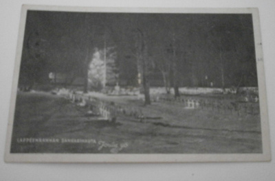 Lappeenranta, sankarihauta, Jouluyö, talvikuva, p. 1945