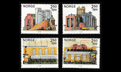 Norja 950-3 ** Postimerkin päivä, teollisuus (1986)