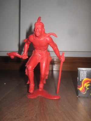 Intiaani figuuri - Marx Toys - Great Britain (70-luku?)