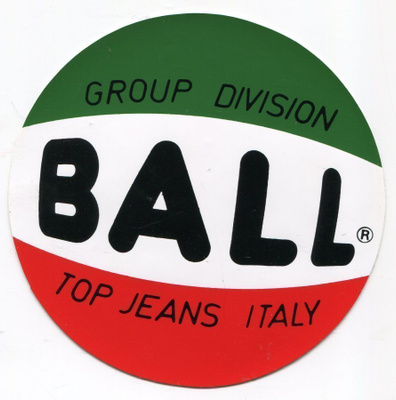 Retro - Vanha tarra - Ball Top Jeans Italy