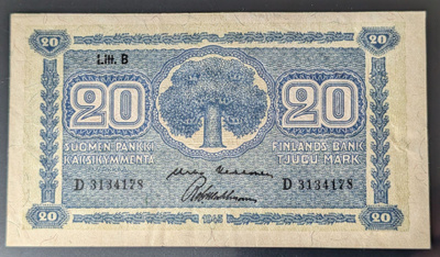 20 Markkaa 1945 Litt. B D3134178