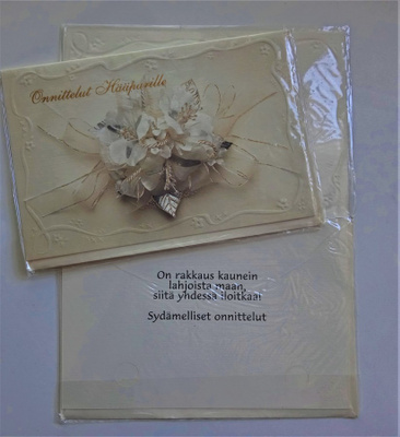 2-osainen kortti - ONNITTELUT HÄÄPARILLE
