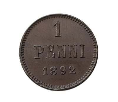 1 penni 1892 - hienokuntoinen!