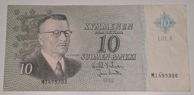 10 Markkaa 1963 Litt. A M1495300