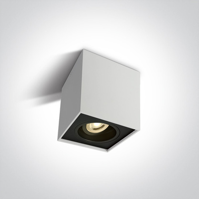 GU10 Adjustable Cubes Alumini valkoinen/musta pinta-asennus