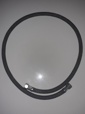 Hydrauliikkaletku 1m, metallipunospäällyste.