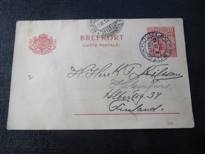 10 öre 1913 Ehiökortti. Brefkort .Ruotsi- Sweden