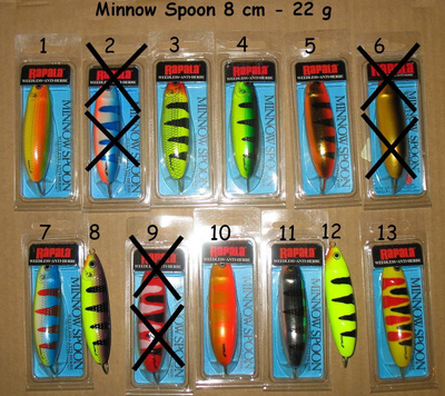 Rapala Minnow Spoon 8 cm. Katso lisää värejä!