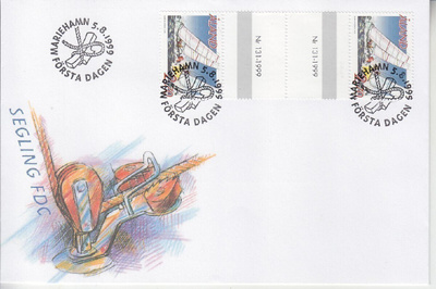 Åland FDC  LaPe 158 välilöparilla