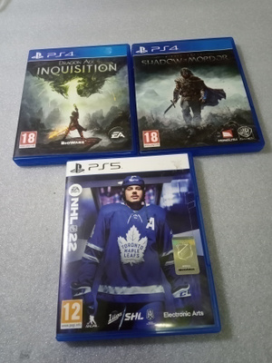 Ps4 Dragon Age Inquisition , Shadow Of Mordor , PS5 NHL 22