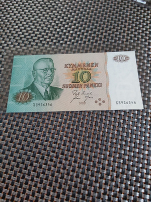 Pakka sileä 10mk seteli 1980