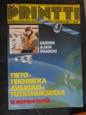 PRINTTI LEHTI 3 / 1987 VARHAINEN TIETOKONELEHTI MIKRO TIETO