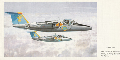 LENTOKONEKORTTI - SAAB 105 VIKINGS