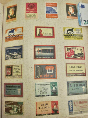 19 VANHAA Tulitikku Etikettiä Viipuri ym 1930-l