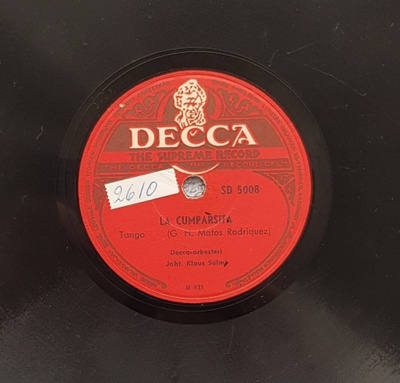 Savikiekko 1948 Decca-orkesteri La Cumparsita Decca SD 5008