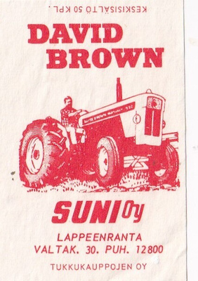 Lappeenranta. Suni Oy. David Brown traktori .   s66