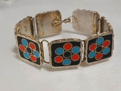 Vintage Zuni Inlay rannekoru