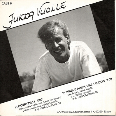 JUKKA VUOLLE: Höyrypylly / Muukalainen Tuli Taloo  7" kannet