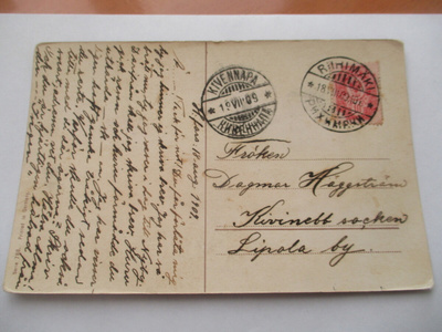 1909 Riihimäki kortti os Kivennapa Lipola