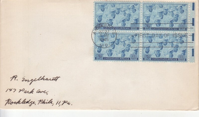 USA FDC 1945  nelilöllä