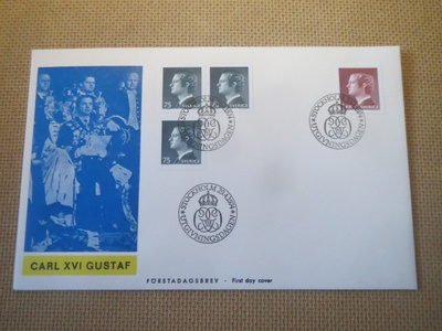 FDC Ruotsi 1974:  kuningas Kaarle XVI Kustaa