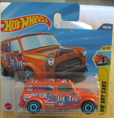 Austin Mini Van 4 door Orange 1967 Hot Wheels Art Cars 1:64