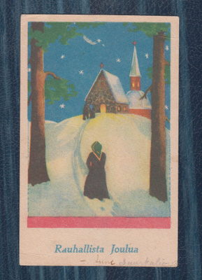Vanha Joulukortti..käytetty