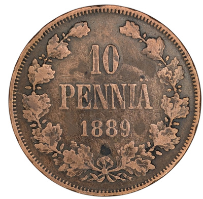 10 Penniä 1889