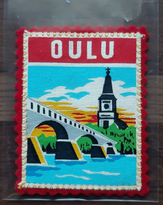 Oulu vintage kangasmerkki