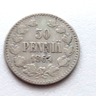 50 penniä 1864 SNY 315.1.1.2