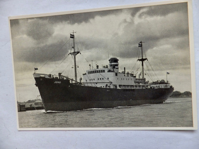 VANHA Postikortti Laiva Juno SHO 1920-l
