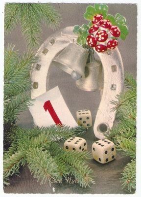 Hevosenkenkä ja nopat. Gott Nytt År. käyttämätön