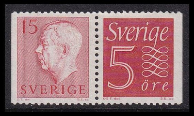 Ruotsi 424-429aDD ** Gustaf-numero vihkopari (1957)