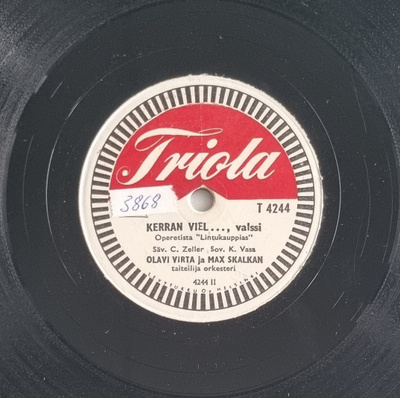 Savikiekko 1956 - Olavi Virta / Max Skalka - Triola T 4244