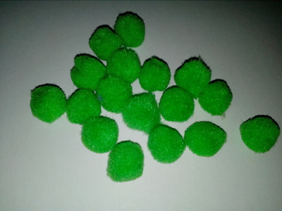 Pehmo pom pom pallo vihreä