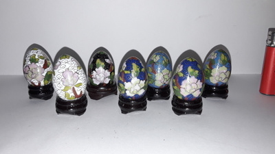 MINIATYYRI CLOISONNE KORISTEMUNa x 7 kpl.