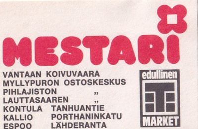 Vantaa, Espoo MESTARI  T Market  sk 1