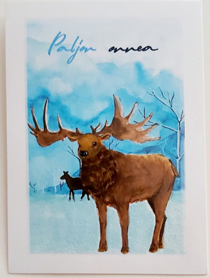 "Hirvet"-KULKEMATON POSTIKORTTI
