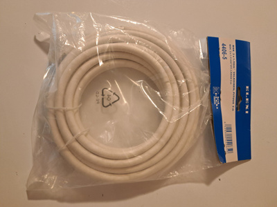 Sähköjohto MSK 3 x 1,5 mm, valk., pituus 5 m.