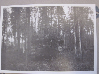 VANHA Sota Valokuva Natsi Saksa Panssarivaunu Suomessa 1941