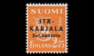 IK_4 ** Itä-Karjala 2,75mk musta lisäp (1941)