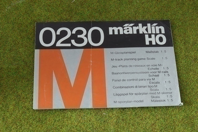 #A89 Märklin 0230 radanmallinnuspalikoiden ohjevihko